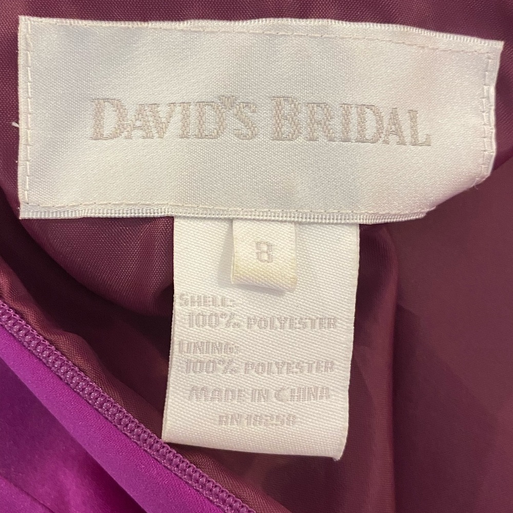 💜David’s Bridal • purple dress • 8 - Picture 6 of 7